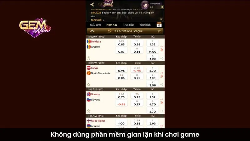 Không dùng phần mềm gian lận khi chơi game